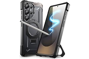SUPCASE Etui do Samsung Galaxy S25 Ultra ze stojakiem (uchwyt jednorożca), [S Pen Friendly] [Kompatybilne z MagSafe] [Ochrona klasy wojskowej] Magnetyczne etui na telefon do S25 Ultra 16.9 cm (czarne)