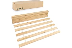 Amazinggirl Rollrost 90x200cm Lattenrost - Rolllattenrost 14 Holzlatten Roll Lattenrost 90x200 cm Tannenholz Erwachsenen und Kinder-Bett unverstellbar