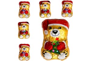 SWEET TREAT GIFTING CO. 15 Christmas Chocolates Crème filled Teddy Bears Christmas Themed Sweets Chocolate Stocking Filler Chocolate