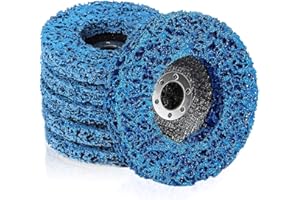 BWISUP 6PCS Strip Discs Stripping Wheel 115mm 4.5inch Durable Poly Paint Removal Disc For Angle Grinder Clean and Remove Paint Coating Rust Welds Oxidation (Blue)