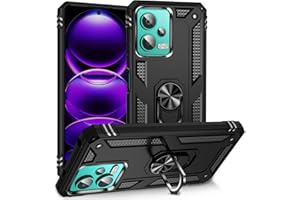 Max Power Digital Funda para móvil Xiaomi Redmi Note 12s con Anillo Giratorio 360 Metálico Imán Carcasa Magnética Rígida Antigolpes Resistente Soporte Bumper Case (Xiaomi Redmi Note 12s, Negro)