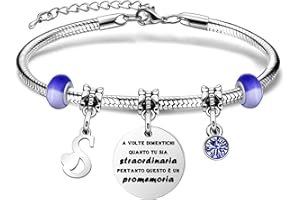 SAMORION A Volte Dimentichi Di Essere Fantastico Braccialetti Regalo Ispiratore Nome Lettera Iniziale Braccialetti Per La Laurea Di Compleanno Della Ragazza Delle Donne braccialetti Anniversario