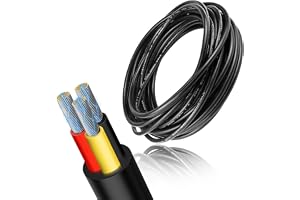 5 meter 20 AWG 3 x 0,5 mm² elektrisk tråd, 3-ledarkabel, flexibel förtennad kopparkabel, flertrådig, hög temperaturbeständigh