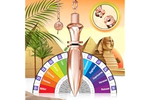 MAJESTIC'S Pendule Divinatoire de Radiesthésie Egyptien THOT Deluxe en Laiton Cuivré (37 gr) et sa Chaîne - Modèle DELUXE [GARANTIE A VIE]