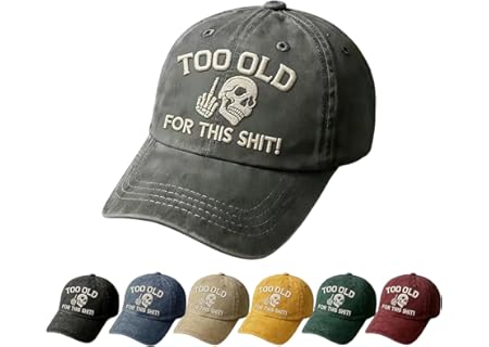 För gammal för denna skitbasebollkeps, intressant justerbar pappahatt med mellanfinger, herr och dam - Amazon Deal & Rabatt