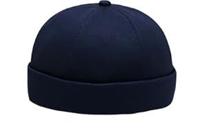 YKDLLF Bonnets Homme Hiver Bonnet De Nuit Homme Femme Homme Adapté Bonnet Docker en Adjustable Docker Hat Casquette sans Visiere Rolled Cuff Brimless Hat Bonnet Marin Beanie Worker Caps Homme Bonnet