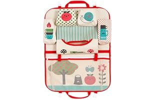 DoMyfit Organiseur de siège de voiture pour accessoires de voyage de bébé et enfants Sac de rangement à suspendre Protection de l’arrière du siège