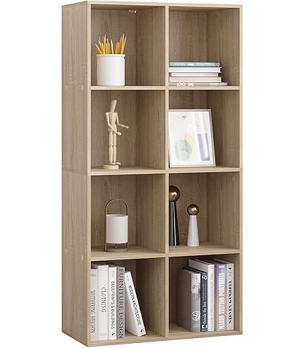 Furinno Basic boekenkast met 3 vakken, opbergrek, hout, lichtblauw