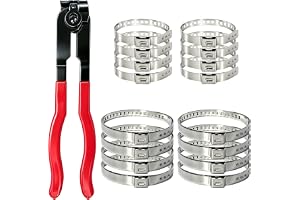 16 stycken slangklämmor set med tång med slangklämstång, 20–120 mm