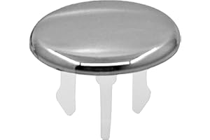 KNOPPO® Waschbecken Überlauf Abdeckung, Überlaufblende - Cap (6 Verschiedene Design-Modelle) Chrom