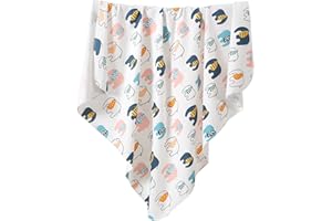 ChamXue Langes Bébé, en Mousseline de Coton, Lot de 3 Langes 80x80cm, Carrés Doux, Super Soft pour Peaux Sensibles pour Nouveaux, Florals