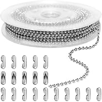TIPARTS 33FT Gold Plated Cable Chain Bulk Spool - 2mm Stainless Steel With 20 Clasps & 50 Jump Rings For Jewelry Making