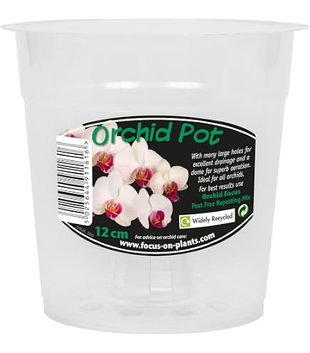 Vaso Per Orchidea Trasparente Ø13cm Con Sottovaso – Ideale Per La Salute Delle Radici