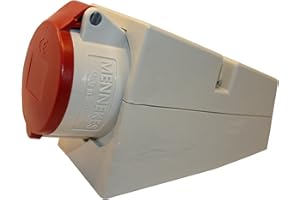 MENNEKES CEE Wandsteckdose 16A; 5-polig 6h 400 V Starkstrom Kupplung Industriequalittät IP44 Außenbereich