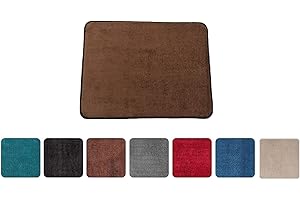 EURONOVITA' SRL Tappeto Magico Genio in Microfibra Antiscivolo Lavabile in Lavatrice - Varie Misure e Colori - Euronovità Srl (Marrone, 50x80)