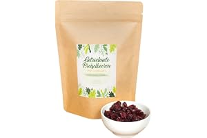 Torkade Tranbär Hela 500g, Kvalitet 1A, Naturligt Söt, Perfekt som Mellanmål, i Cerealier, Yoghurt eller för Bakning, Inget Tillsatt Socker, Osulfiterad