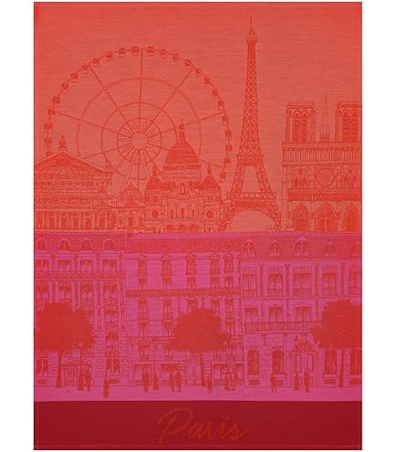 Le Jacquard Français Strofinaccio In Cotone Curiosites Florales Empire, 60x80 Cm, Prodotto In Francia