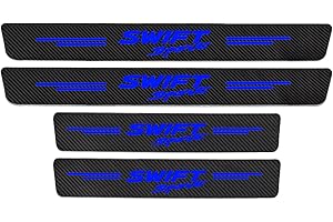 WYXAXNM 4 Piezas Fibra Carbono Umbral De Puerta De Coche para Suz-uki Swift Sport, Adhesivos Para Umbral De Puertas De Automóviles Pegatinas De ProteccióN De Pedal Bienvenidos Pedal Umbral Accesorio