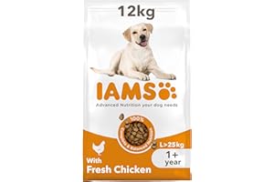 IAMS Adult Large Complete Dry Dog Food Chicken 12kg - With DentalCare System