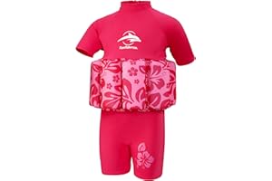 Konfidence Float suit - Traditional Kids Swimsuit for 1-5 Years with Adjustable Buoyancy/Removable Foam Floats - Super Soft,Flexible Lycra
