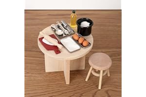 Festicy Wichtels Backzubehör Set I 16-teilig I Wichteltür Zubehör I Miniatur Wichtel Backset, Wichtel Tisch und Stühle I Zubehör Wichtel Küche & Puppenhaus Möbel I Wichtel zieht EIN