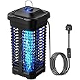 Bug Zapper with Light Sensor,3-meter Cord Flying Insect Control Lamp,Waterproof Mosquito Zapper for Home Use Backyard, Patio,Garden…