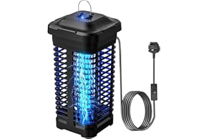 TYSONIR Fly Zapper with Light Sensor,Waterproof Fly Catcher 4200V 18W,3-meter Cord with Switch Fly Killer Mosquito Repellent Outdoor/Indoor, Fly Traps Indoor for Home Use Backyard, Patio…