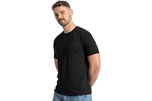 menique 100% Merino Wolle T-Shirt Herren Funktionsshirt Laufshirt Wandern Reisen Unterhemd Thermo Basisschicht Atmungsaktiv Kurzarm Sportshirt
