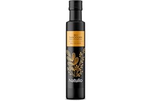 ‎NATULIO Natulio Sanddornöl Bio kaltgepresst aus Deutschland 100ml - Sanddornfruchtfleischöl bio - zur Ernährung sowie zur Hautpflege geeignet - reich an Palmitoleinsäure - zertifiziert nach DE-ÖKO-006