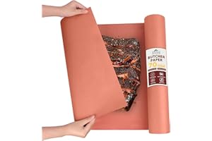 Acasimo Butcher Paper, carta da macellaio, colore rosa, 45 cm x 10 m, rotolo di carta kraft per macellaio, carta macellaio, carta per barbecue, affumicatore, pesce, carne