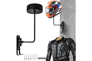 motofans Supporto per casco per moto, montaggio a parete, casco moto, supporto cappello, in lega di alluminio