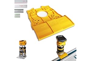 SLE ENGINEERING Adaptador de riel guía profesional para DEWALT DCW600 / DCW604 / DCW604NT / D26200 para Makita/Bosch/Festool/Mafell Riel de guía, fresadora de cantos, adaptador