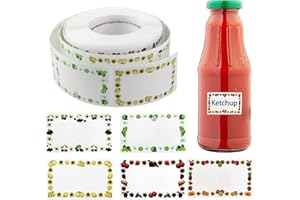Étiquettes à confiture Autocollants Auto-adhésifs 500pièces Étiquettes de Congélateur pour Bocaux à Confiture Marmelade et Epices