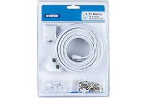 Status 15 Metre TV Aerial Cable Extension Kit | White | Extension Lead | S15MTVAEKX12