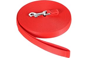 LUCHAI Longe pour Chien20m / 30m Rouge Laisse de Dressage pour Chien, Laisse Longue pour Chien de Petites à Grandes Taille