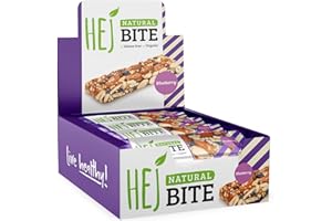 ‎HEJ HEJ Bite Bio-Nuss-Riegel - Low-Carb Snack mit Nüssen - Veganer Energieriegel mit Mandeln & Cashews - Glutenfrei - Blueberry 12 x 40g