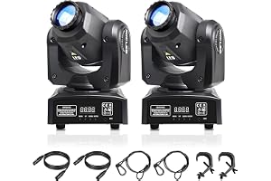 (2-pack) LED Moving Head Light Mini 30 W DJ Moving Head Gobo Light med 8 Gobos och 8 färger, DMX och röststyrd Stage Strobe S
