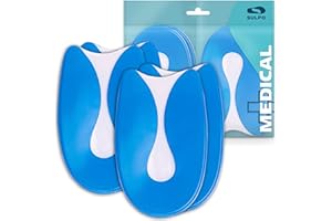 SULPO 2 paia di protezioni per tallone per bambini contro il dolore di pressione per sperone calcaneare, cuscino per tallone a forma di U, misura 30-35