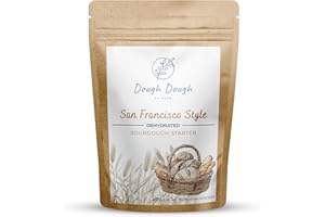 Dough Dough at home Organiczny zakwas do chleba | Naturalna fermentacja | Suszony, aktywny zakwas | Proste przygotowanie | Do chleba, pizzy i bagietek (15.4 G Pack of 1, San Fransisco)