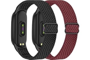 BTTNG Correa elástica compatible con Xiaomi Band 7/Xiaomi Band 6/Xiaomi Band 5/Xiaomi Band 4/3 pulsera hombres mujeres, pulseras elásticas ajustables de nylon deportivo de repuesto para