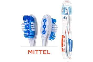elmex Szczoteczka do zębów do intensywnego czyszczenia, średnia, 1 sztuka – ręczna szczoteczka do zębów do wyjątkowo intensywnego czyszczenia