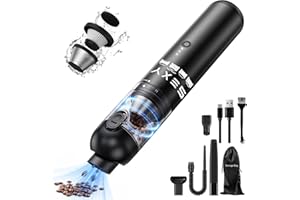 ELENAT Für Tesla Auto-Staubsauger, kabellos, wiederaufladbar, Tesla Model 3 Y S X Zubehör, kabelloser Handstaubsauger, tragbar für Auto, 15 kPA, 8000 mAh Mini-Staubsauger für Home Office (schwarz)