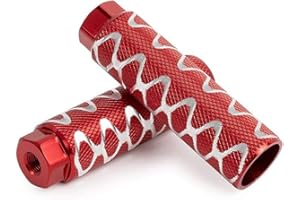 ZONSUSE 2 Pezzi Pedale BMX in Lega di Alluminio, Picchetti Bike, Poggiapiedi da Bicicletta, in Lega di Alluminio, per BMX Bicicletta Mountain Bike, per Bambini e Adulti Pedane Bicicletta