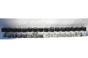 SNAUCKE ELEMENTS Set mit 16 verschiedenen Proben des Periodensystems der Metalle der Seltenen Erden, in Glasfläschchen