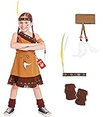 W WIDMANN MILANO Party Fashion - Child's Indian Costume, Dress, Wild West, Cape Daughter, Fancy Dress Costume