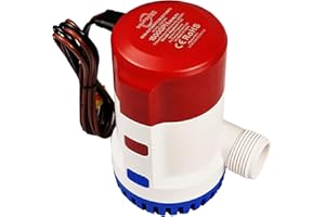 NAVPOWER YACHT ENERGY QUALITY NAVPOWER Pompa di Sentina 12V | 1500 GPH / 2000 GPH – Alta Portata, Resistente e Compatta per Imbarcazioni, Yacht e Gommoni (1500 GPH)