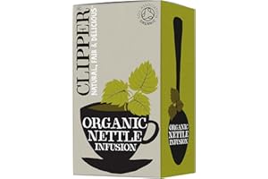 CLIPPER NATURAL, FAIR & DELICIOUS Clipper Organic Nettle Tea Bags | 120 Stinging Nettle Infusion Teabag Sachets (6x Boxes of 20) | Bulk Buy, Home & Catering | Caffeine-Free Herbal Tea | Natural, Unbleached, Plant-Based & Biodegradable