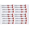Definite Golu Heavy Duty Unbreakable Aluminum Metal Body Durable Cutter Blade 18 mm for Factory Home Office (Replaceable Blades) (Pack of 18 Blades)