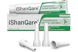 ISHANCARE ‌Hämorrhoiden- & Fissuren-Salbe Extra Stärke‌ – Lindert Schmerzen, Juckreiz, Blutungen & Schwellungen. Mit natürlichen Kräutern & Vitamin E für schnelle Wirkung