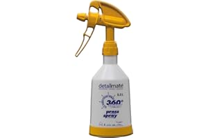 detailmate Fabriqué par Kwazar Mercury Super PRO+ Flacon pulvérisateur à 360° 0,5 l avec déclencheur double action, jaune